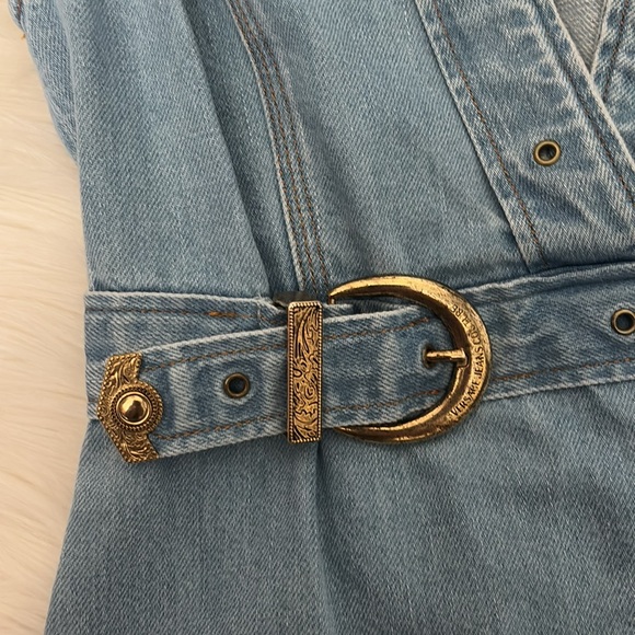 Versace Jeans Couture Blue Denim Buckle Dress - Picture 9 of 11